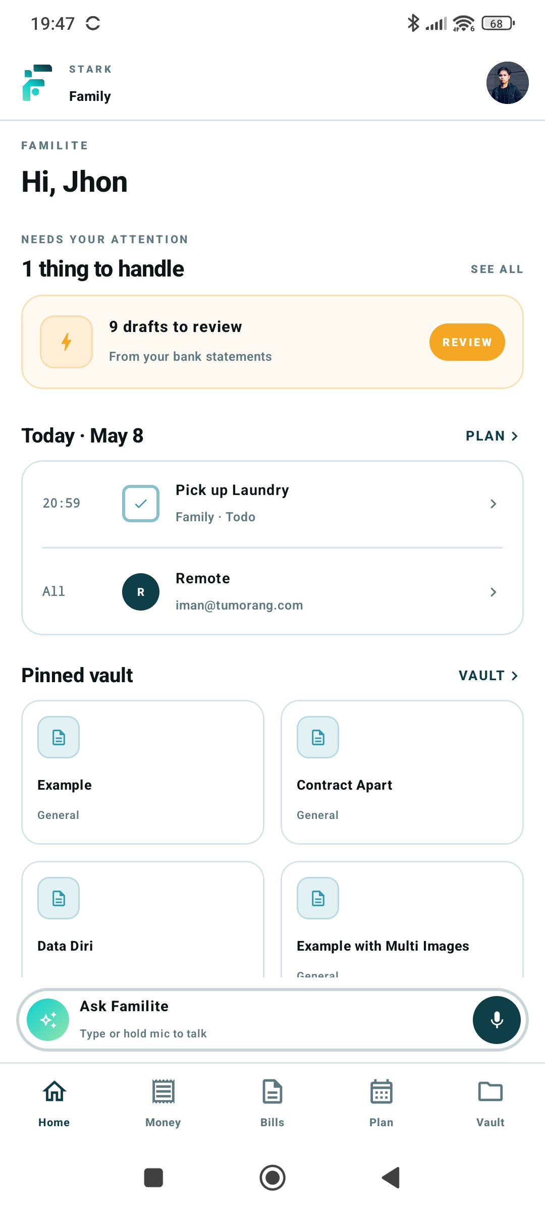 Familite mobile app