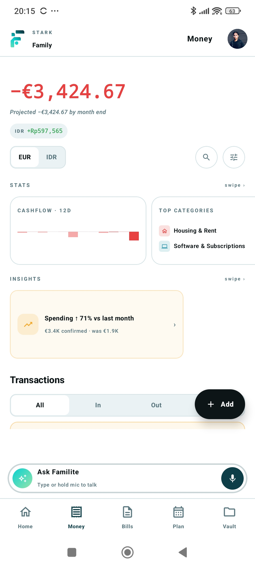 Money on mobile